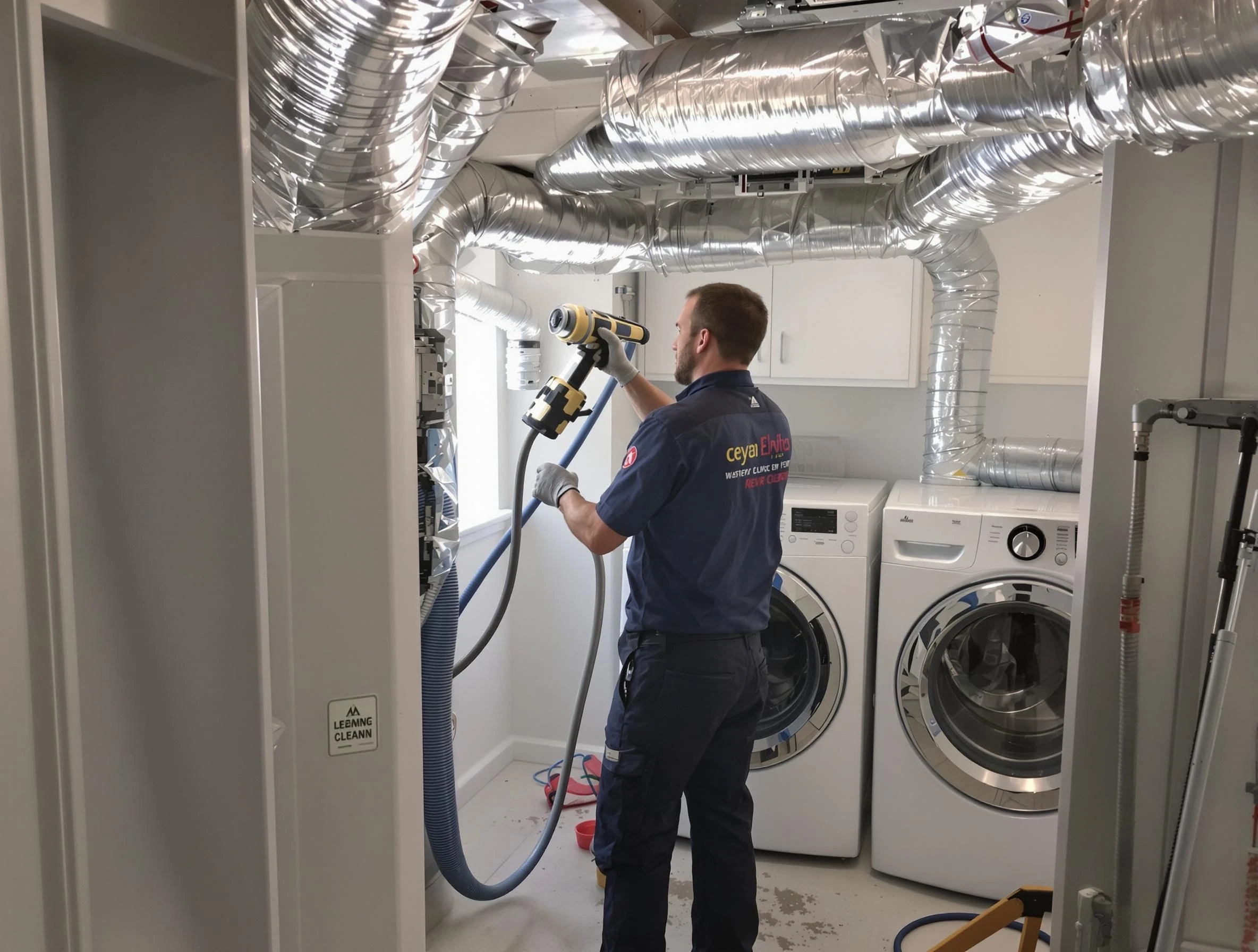 Four Square Mile Dryer Vent Cleaning specialist using advanced equipment for thorough duct cleaning in Four Square Mile