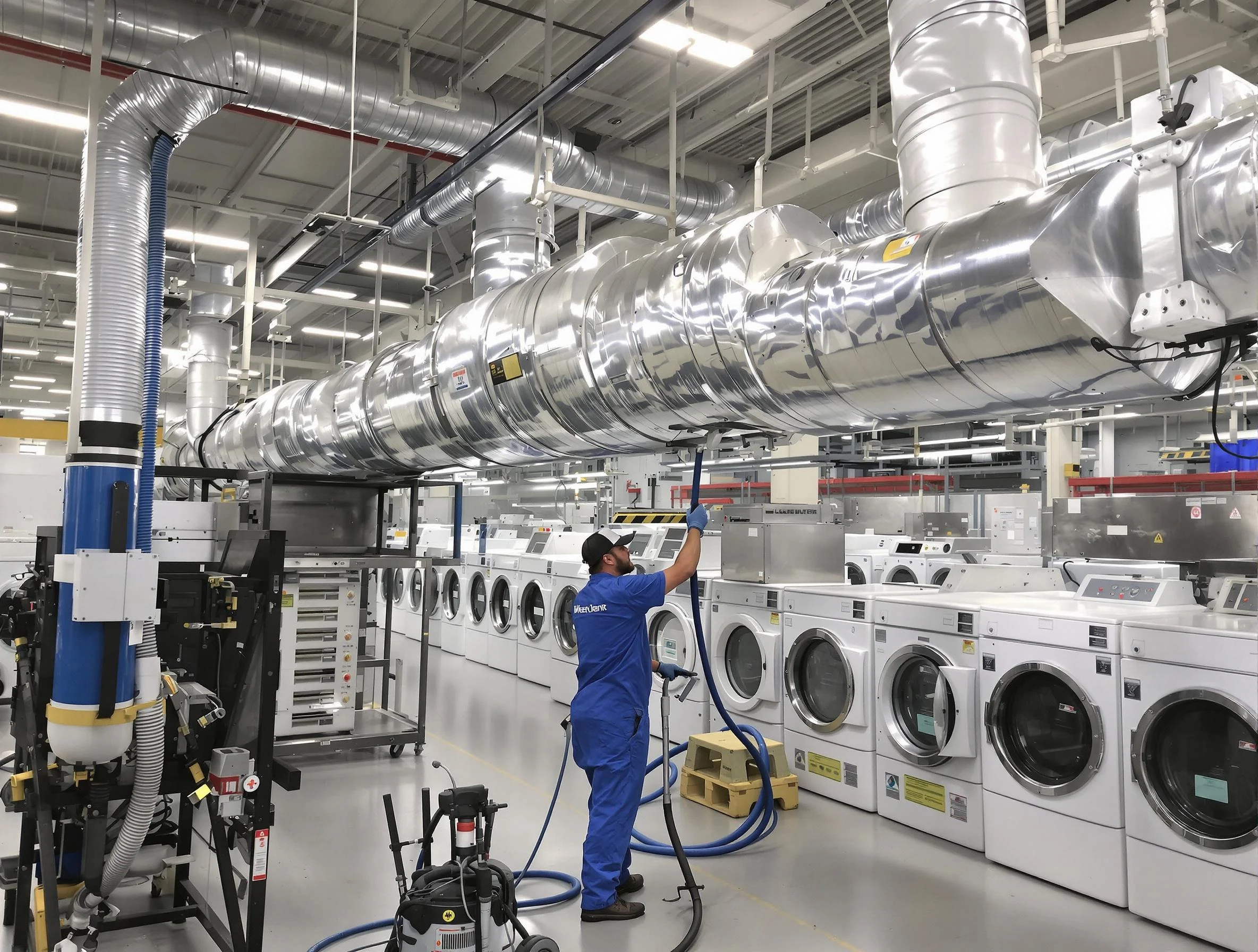 Four Square Mile Dryer Vent Cleaning team performing heavy-duty industrial dryer vent cleaning in Four Square Mile